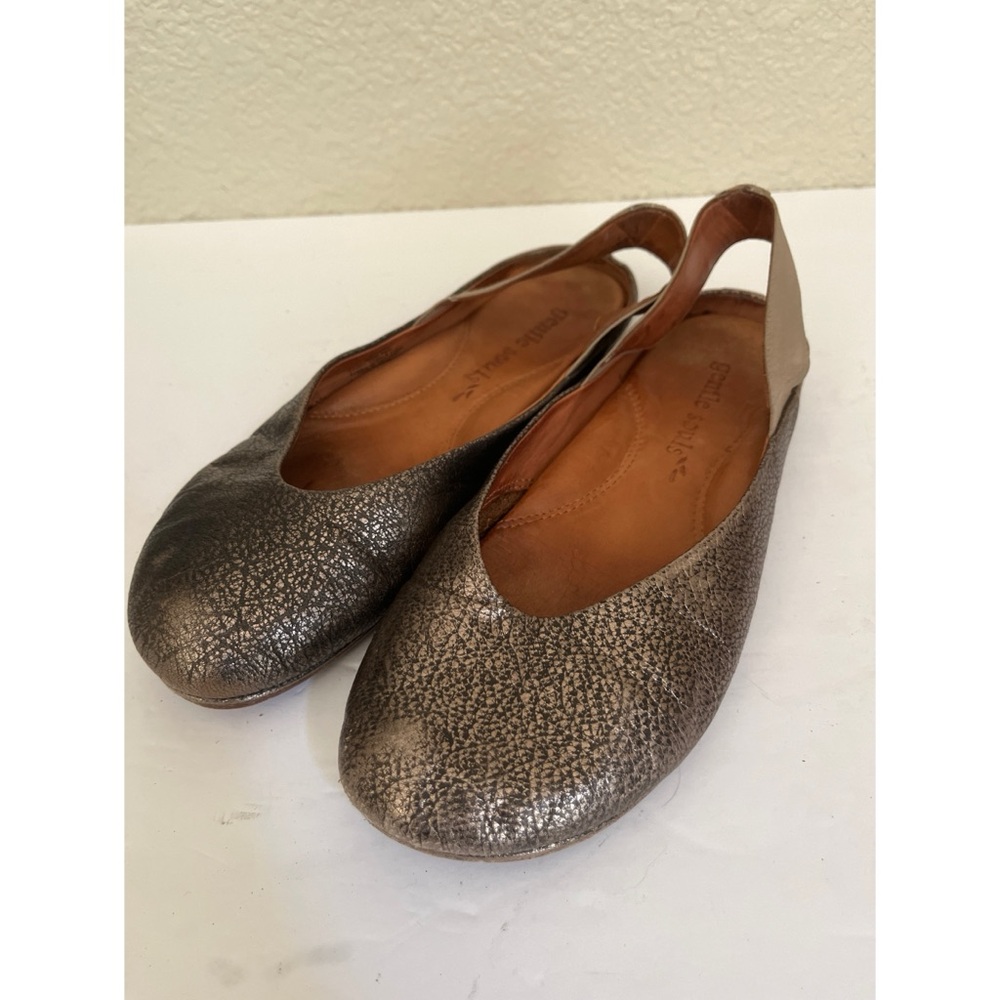 gentle souls Metallic Leather Flats Women’s Size 8.5